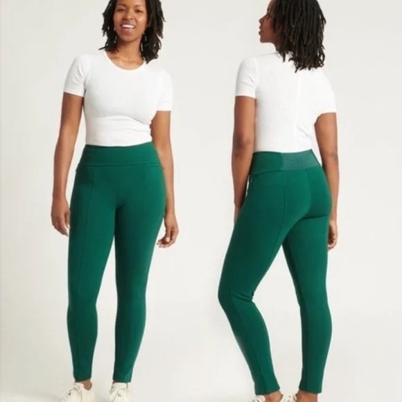 BETABRAND Power Down Skinny Yoga Dress Pants Solid Purple Office Stretch X-Small - Picture 3 of 13